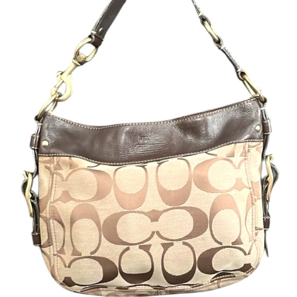 Coach Signature Brown Shoulder Bag - Picture 3 of 5